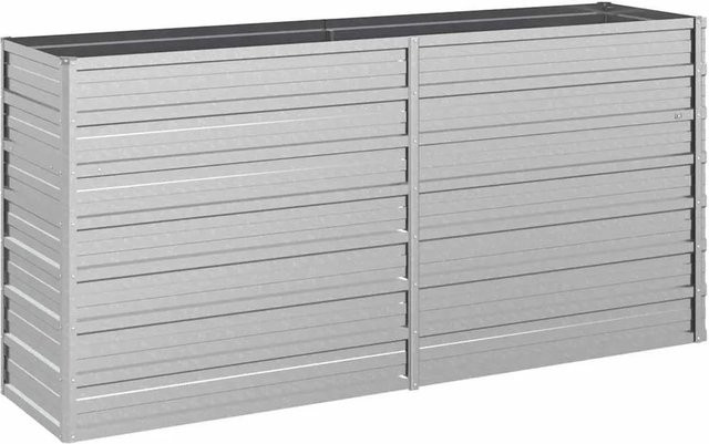 vidaXL Garten-Hochbeet aus verzinktem Stahl in Silber, B/T/H: 160 x 40 x 77 cm - Bild 1