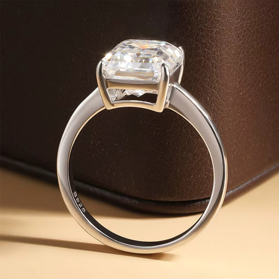 Houtros Verlobungsring, 925 Silber, Moissanit, Damen - Bild 2