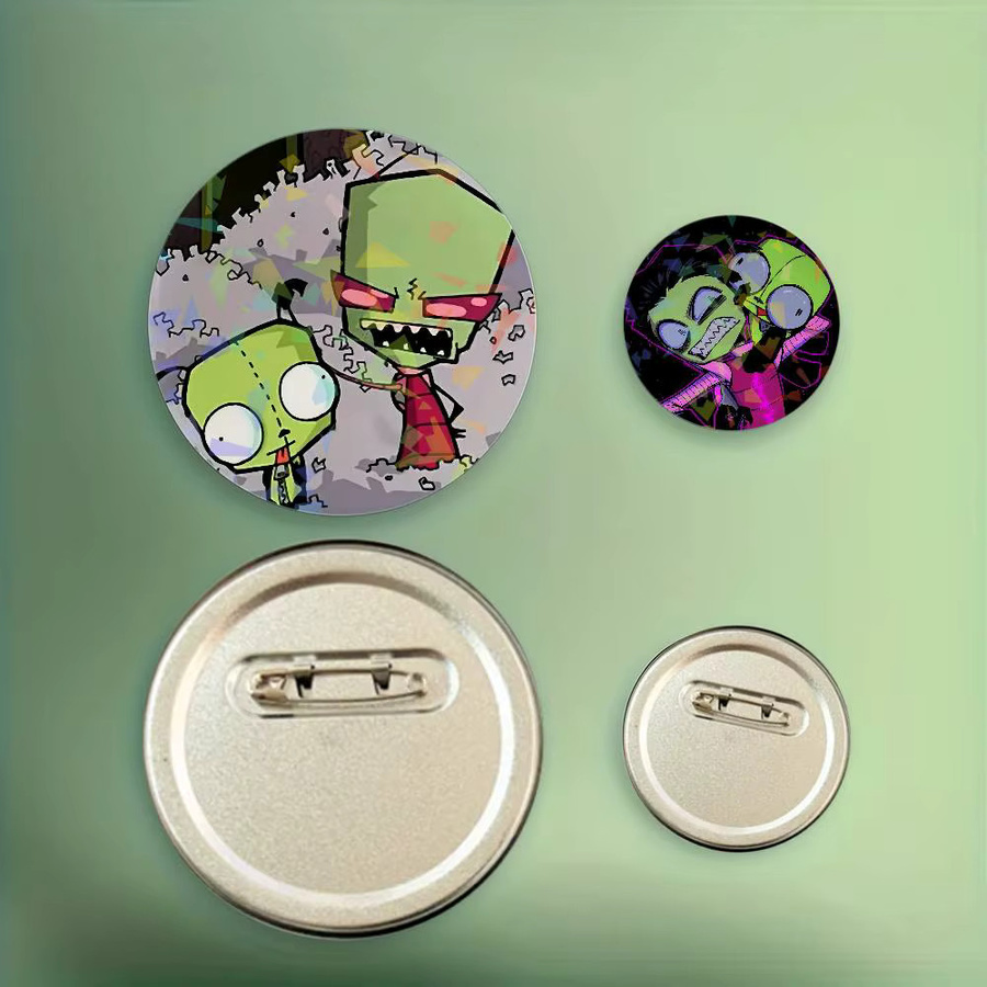 Brosche Alien ET Green Invader ZIM, Unisex - Bild 3