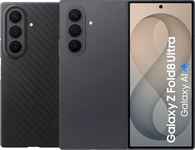 Samsung Galaxy Z Fold8 Ultra 256GB 5G Schwarz mit Carbon Backcover Magnet Schwarz - Bild 1