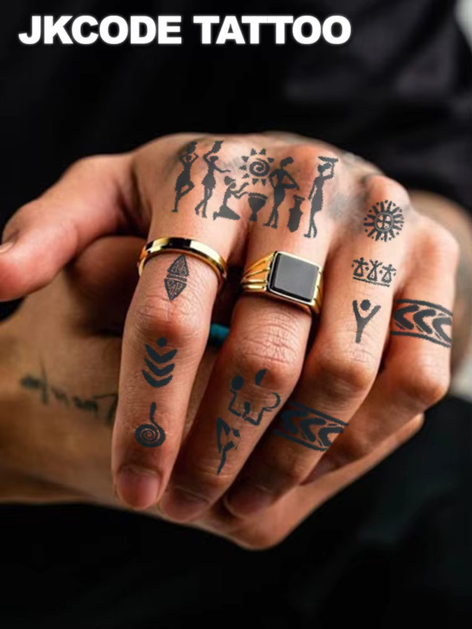 JKCODE TATTOO Erntefest-Tattoo-Aufkleber, wasserdicht, personalisiertes Design - Bild 7