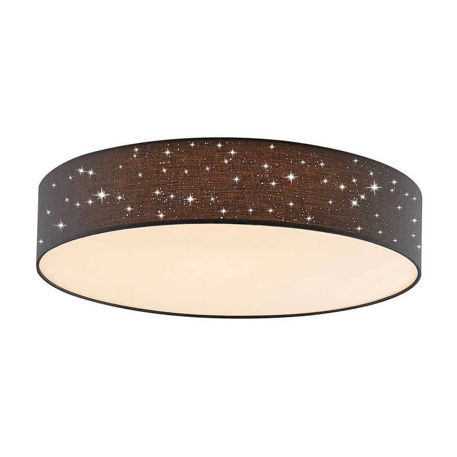 Lindby LED Deckenleuchte Ellamina in Schwarz aus Textil mit Leselampe und Fernbedienung, dimmbar - Bild 2
