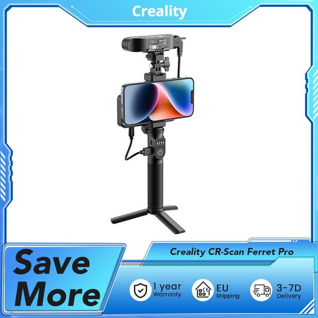 Creality CR-Scan Ferret Pro 3D-Scanner in Schwarz mit Infrarot-Lichtquelle und Wi-Fi - Bild 1