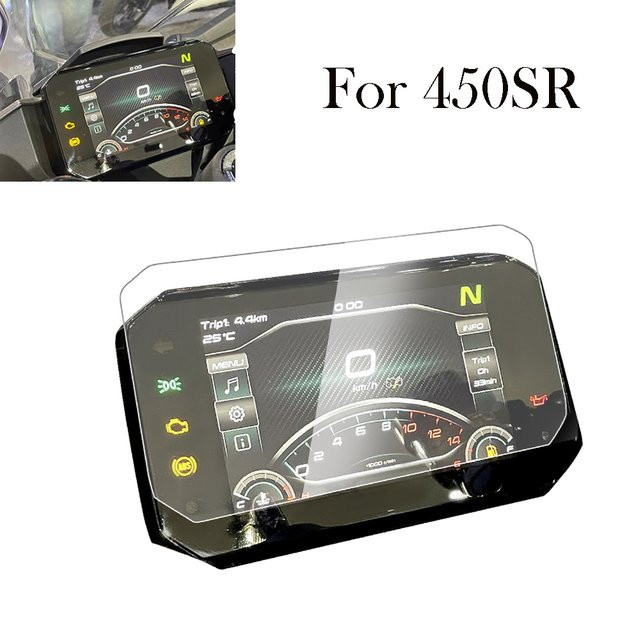 CFMOTO 450SR 675 Motorrad Tacho Schutzfolie Dashboard Screen Protector transparent - Bild 1