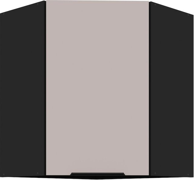 Küchen Eckhängeschrank ARONA in Kaschmir Beige mit Einlegeböden B/T: 60 x 60 cm - Bild 1