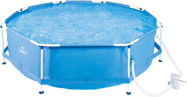 CRIVIT Metal-Frame-Pool mit Filterpumpe, Durchmesser: 300 cm, Höhe: 76 cm - Bild 1