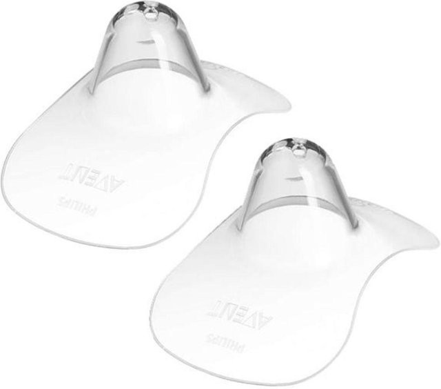 Philips Avent Brusthütchen Medium aus Silikon, Transparent, 2 Stück, 21 mm - Bild 1