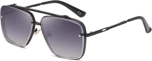 Bai Fen Bai Electronic 3C Sonnenbrille Aviator, Metall, Vollrand, Unisex, grau - Bild 1