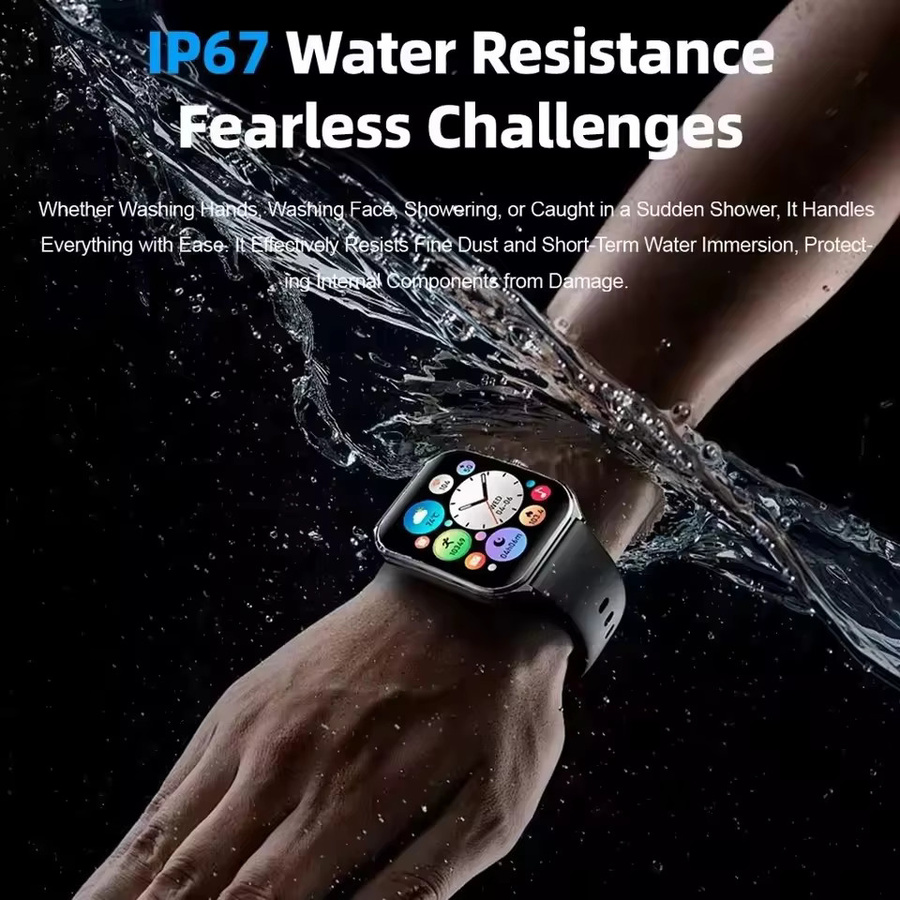 BOALZETD Smartwatch für Damen mit 1,96 Zoll AMOLED-Display, GPS, Bluetooth-Anruffunktion und Herzfrequenzmesser in Schwarz - Bild 2
