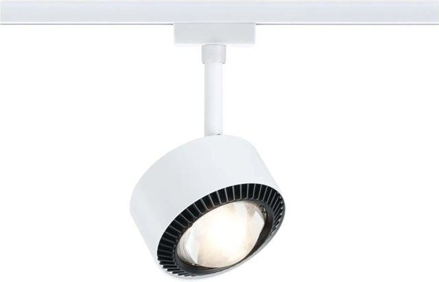 Paulmann Aldan URail LED-Schienenspot, Signalweiß, Ø 9,8 cm, Warmweiß, dimmbar und verstellbar - Bild 1