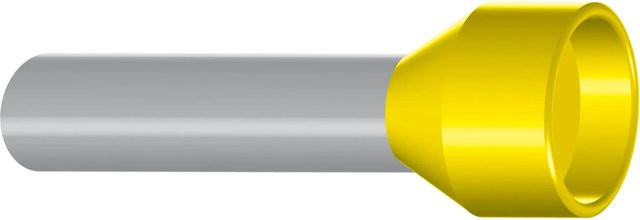 Intercable Tools Aderendhülsen isoliert Gelb 6 mm² 100 Stück - Bild 1