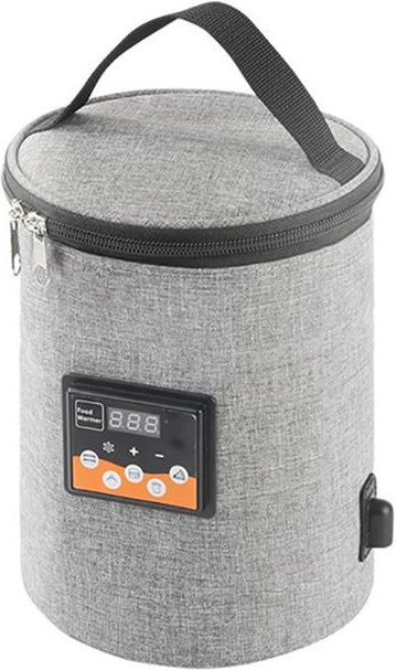Tragbare Thermo-Isolierbox für Lebensmittel und Milch in Grau mit Silikon- und Aluminiumbeschichtung - Bild 1