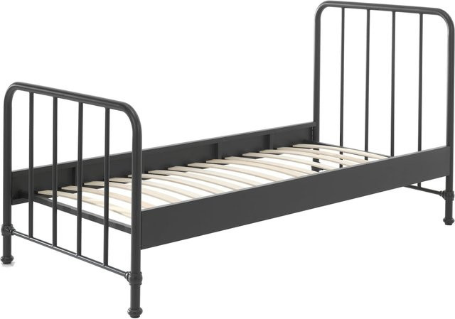 Vipack Metallbett BRONXX in Schwarz, modern und matt, B/T/H: 90 x 200 cm - Bild 1