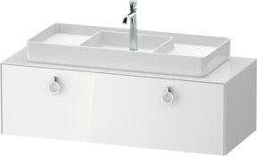 Duravit Waschtischunterschrank White Tulip in Weiß glänzend, B/T/H: 130 x 55 x 40,8 cm - Bild 1