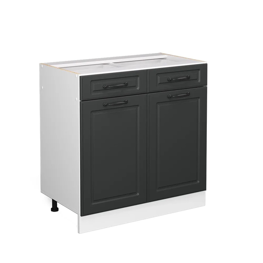 Vicco Küchenunterschrank R-Line Landhaus in Anthrazit und Weiß, Breite: 80 cm - Bild 2
