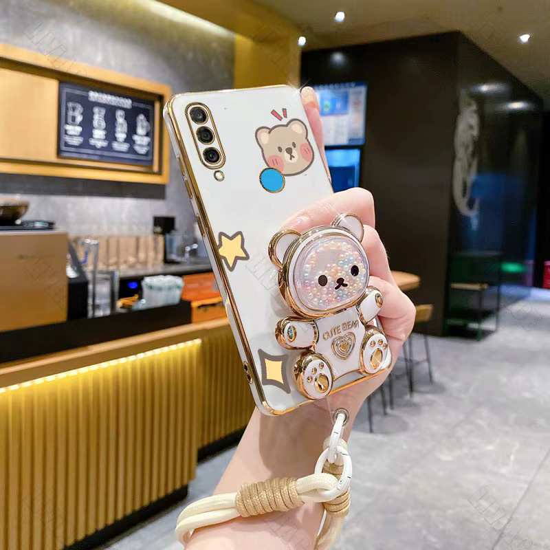 Bunte Handyhülle mit niedlichen Bären und Armband für Huawei P30 P20 P40 P50 P60 Lite Pro Y6P Y7 als Schutzhülle mit Standfunktion in Mehrfarbig - Bild 5