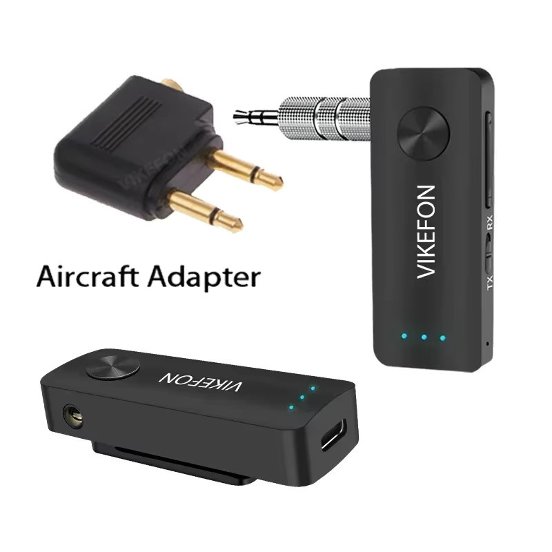 VIKEFON 2-in-1 Bluetooth 5.4 Audio-Empfänger und -Sender HiFi-Stereo-Wireless-Adapter mit 3,5-mm-AUX und Mikrofon in Schwarz - Bild 6