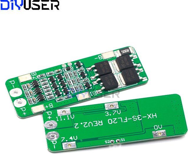 DIYUSER 3S 20A BMS Schutzplatine für 12,6 V 18650 Li-Ionen-Akkus in Grün - Bild 1