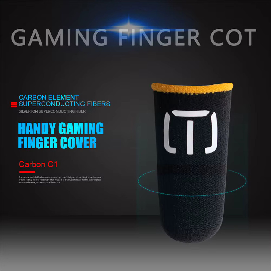 APWIKOGER Gaming Finger Sleeves Anti-Rutsch Fingerspitzen-Abdeckungen aus Faser in Schwarz für Mobile Games - Bild 3