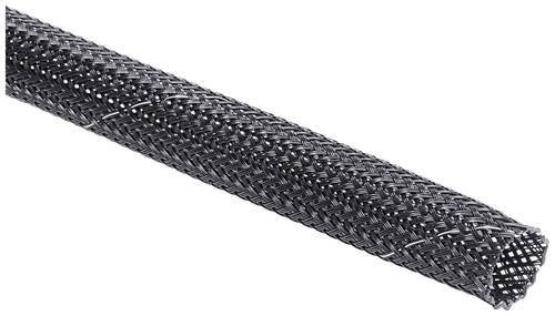 HellermannTyton Geflechtschlauch HEGPETFR06-PET-BK aus Polyester in Schwarz, Durchmesser: 5 bis 11 mm - Bild 1