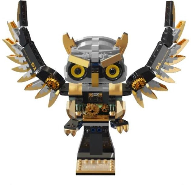 LEGO Eule Punk Elemente Mechanisches Puzzle Bausatz, Schwarz, Gelb - Bild 1
