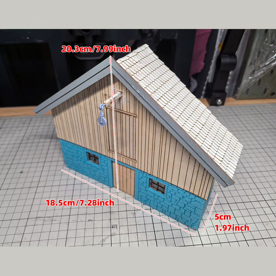 CorMake Bauernhof, Architektonisches Lagerhaus-Modell, Diorama-Bausatz, Maßstab 1:35 - Bild 2
