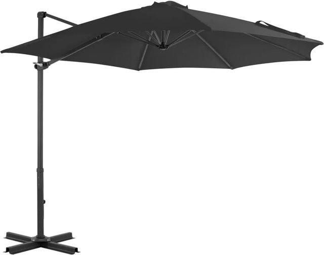 Furnicato Ampelschirm mit Aluminium-Mast in Anthrazit, Durchmesser: 300 cm, Höhe: 238 cm - Bild 1