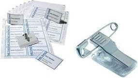 DURABLE Namensschilder-Set mit Kombiklemme, transparent, B: 90 mm, H: 54 mm - Bild 1