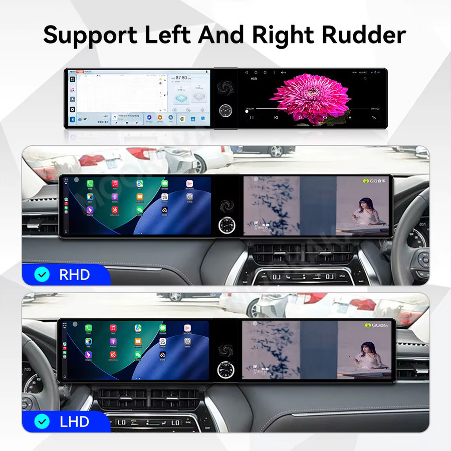 ZWNAV Android 13 Dual Bildschirm Multimedia Player für Audi Q7 mit GPS, Carplay und WIFI, 12,3 Zoll, Schwarz - Bild 5