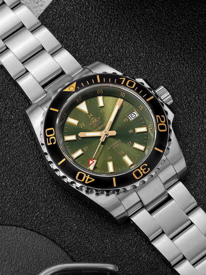 ADDIESDIVE Armbanduhr, Automatik, Edelstahl, Keramik, Saphirglas, Blau, Herren - Bild 3