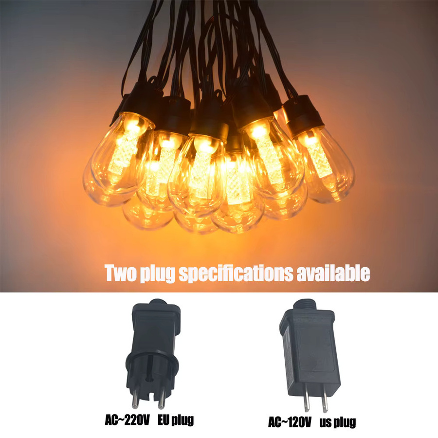 S14 DIY-Lichterkette Außenleuchten mit Fernbedienung und 3 Modi für Terrasse, Garten und Weihnachten in Vintage-Optik - Bild 5