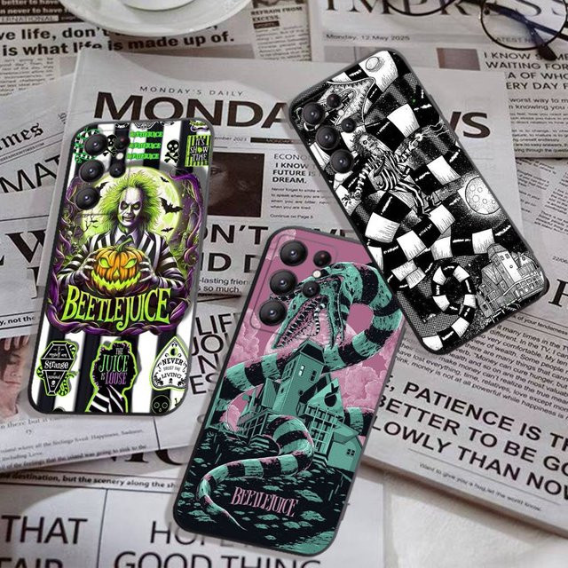 Handyhülle Tim Burton Beetlejuice Sandworm für Samsung Galaxy S24 FE S25 Ultra S23 S22 S21 S20 Lite 5G Multicolor - Bild 1