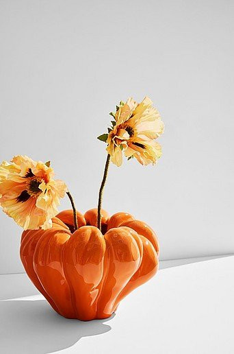 Ruth Vase aus Keramik in Orange, modern und schlicht - Bild 1