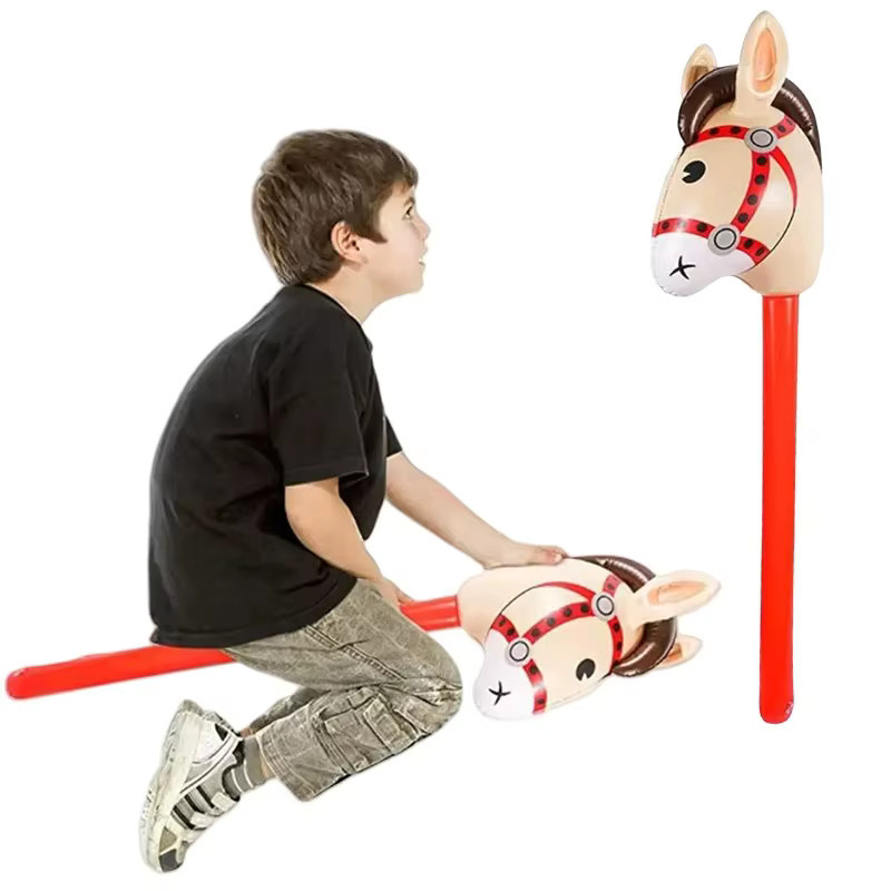 soulbao Aufblasbare Pferdekopf Stick, Bauernhof, Tiere, 1-3-teiliges Set - Bild 2