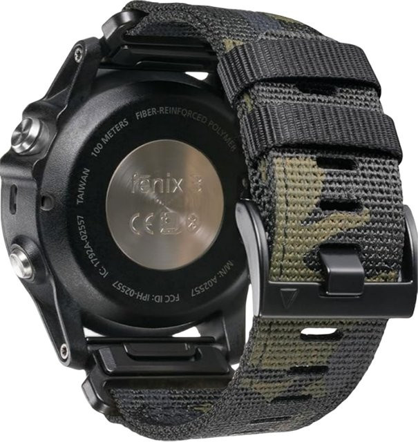 Nylonarmband Garmin, 22 mm, 26 mm, Schwarz, Unisex - Bild 1