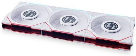 Lian Li UNI FAN TL LCD Series PC-Gehäuse-Lüfter Set mit Controller, 3er Pack, Weiß, B: 124 mm, H: 120 mm, T: 28 mm, inkl. LED-Beleuchtung - Bild 1