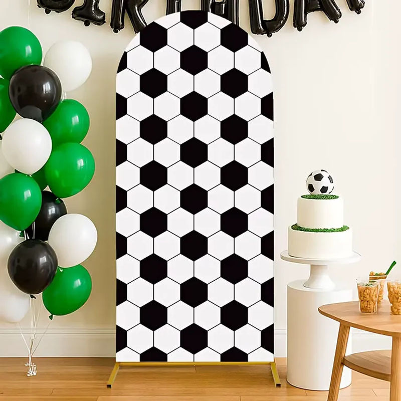 VIKAMA Fußball Geburtstag Hintergrundstoff für Kinder, mehrfarbig, B/H: 120 x 50 cm - Bild 4
