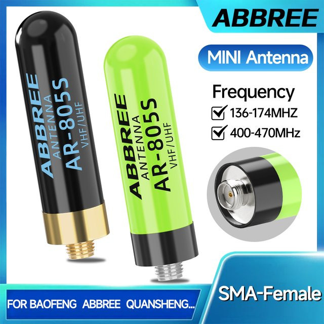 ABBREE AR-805S Mini Walkie Talkie Antenne mit SMA-Buchse, Dual Band Long Range für Baofeng UV-5R, Mini UV-21 PRO und UV-32, Farbe: Orange - Bild 1