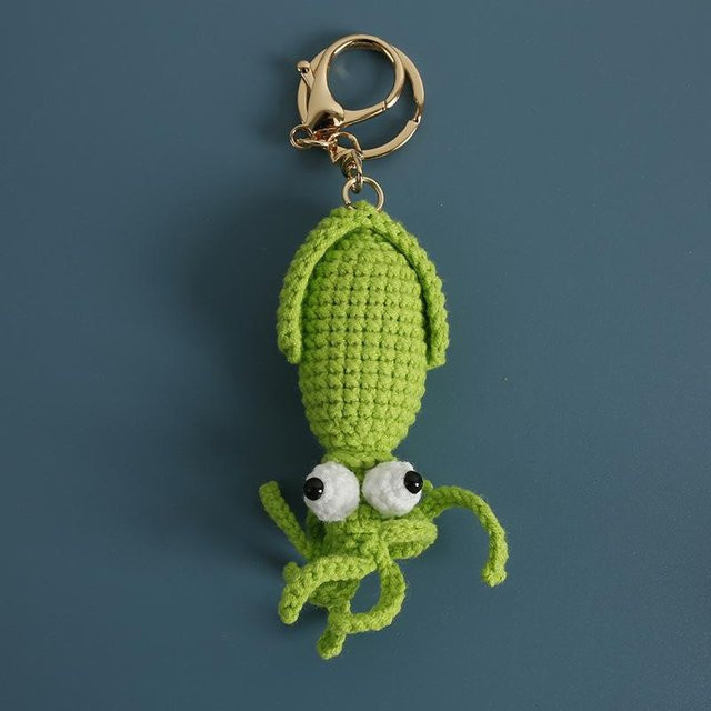 Schlüsselanhänger Krokodilpuppe, Häkel-Schlüsselanhänger, black, Unisex - Bild 1