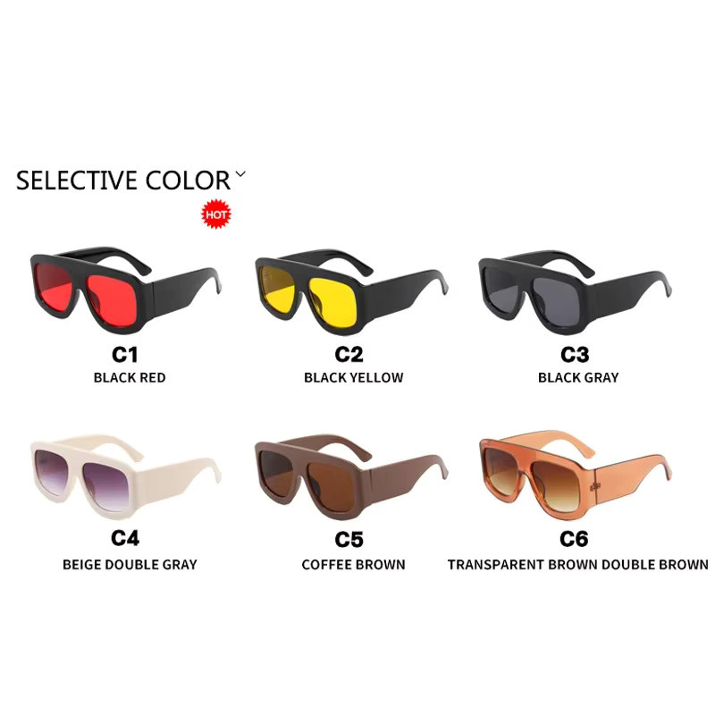 JNPCXI Sonnenbrille, quadratisch, Vollrand, Kunststoff, Schwarz, Unisex - Bild 2