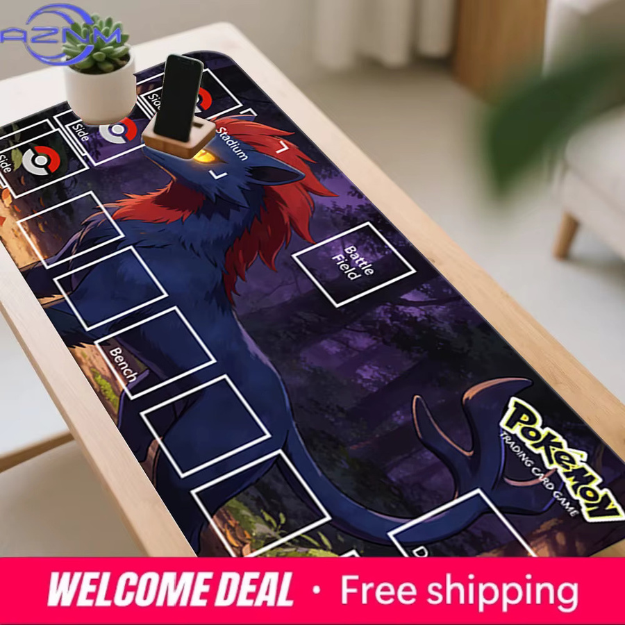 Potdemiel Pokémon Liepard Themen-Spielmatte, Rutschfeste Kartenspielmatte - Bild 4