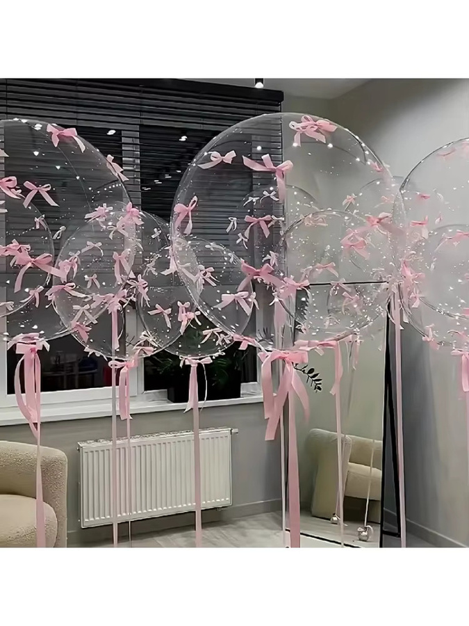 Bobo Ballons Rosa Schleifenknoten-Set zur Partydekoration für Geburtstag, Hochzeit und Camping - Bild 4