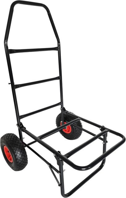 Relaxdays Transportwagen aus Stahl in Schwarz, klappbar, Belastbarkeit bis 80 kg, B/T/H: 102 x 50 x 37 cm - Bild 1
