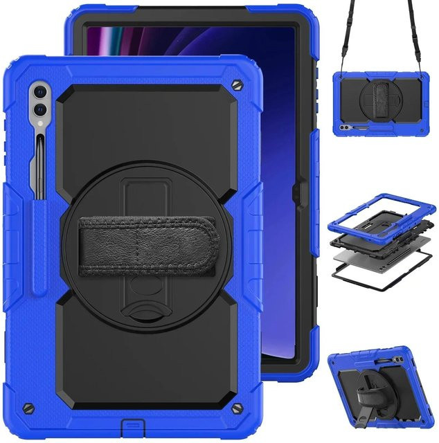 Samsung Cover Armor Kids Case Stoßfeste Tablet Hülle für Galaxy S10 FE Plus 13,1 Zoll SM-X620 SM-X626B in Blau - Bild 1