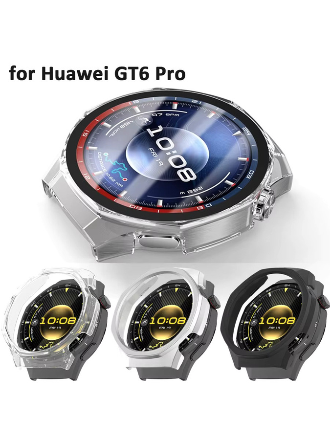 CAOWTAN Schutzhülle für Huawei Watch GT 6pro 46 mm, Kunststoff, Schwarz, Unisex - Bild 6
