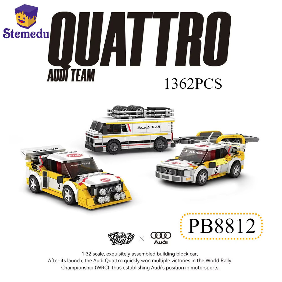 Stemedu Audi NO.WRC Rennwagen, Baustein Sets, 1:32 - Bild 2