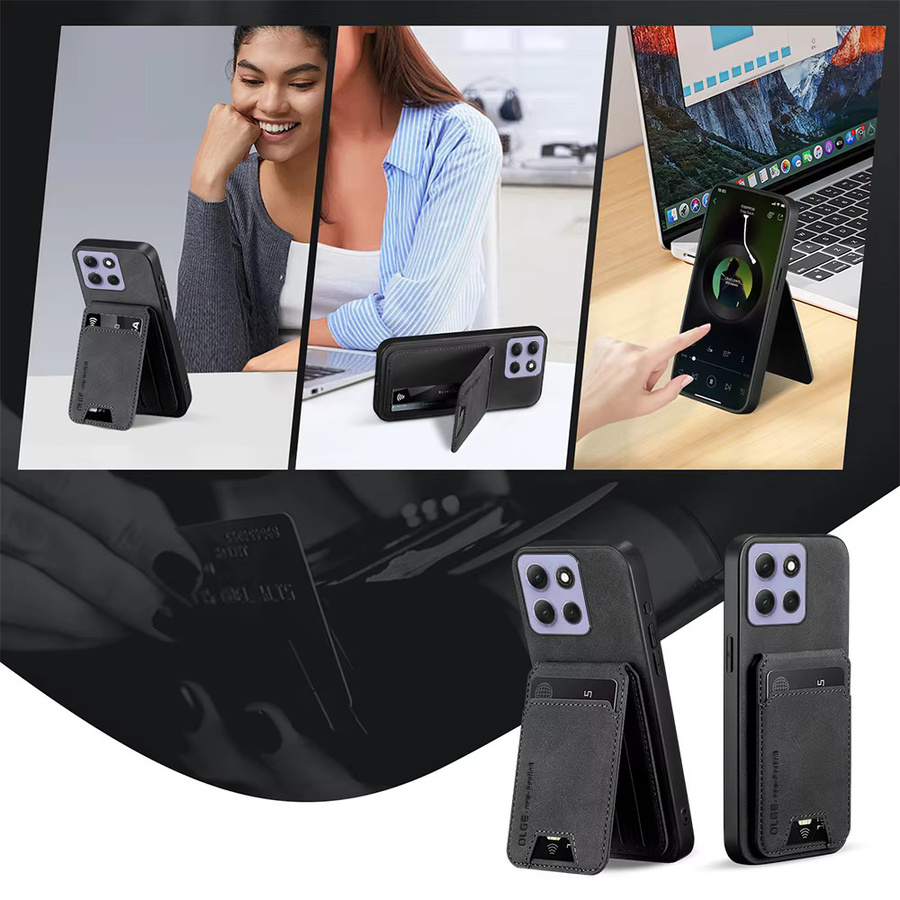 Leder-Handyhülle mit Kartenhalter für Motorola Moto Edge 60 60S 70 X70 G56 66 G86 G100 Power Stylus Pro Ultra Fusion in Blau - Bild 5