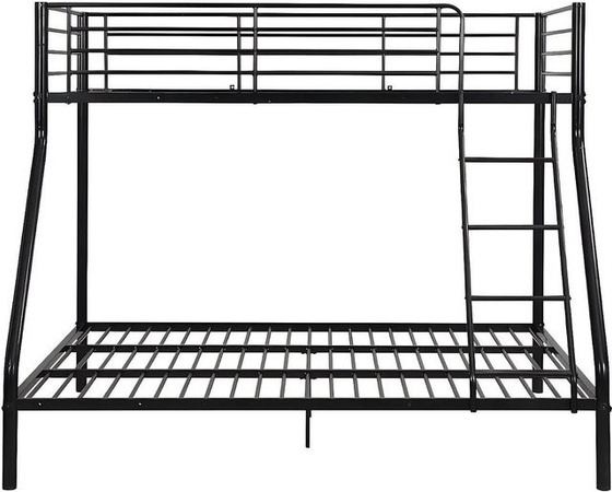 Vente-unique Etagenbett Elevatio aus Stahl in Schwarz, Höhe: 199 cm