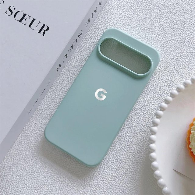 Stoßfeste Silikon Handyhülle für Google Pixel 10 9 Pro XL 9 8 7 6 A kompatibel mit kabellosem Laden in Grün - Bild 1