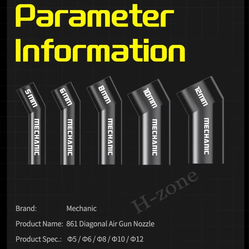 Mechaniker DIAGONAL Heißluftdüse schräg für Heißluftpistolen der Serie 81, 5, 6, 8, 10, 12 mm für gleichmäßiges Heizen - Bild 5